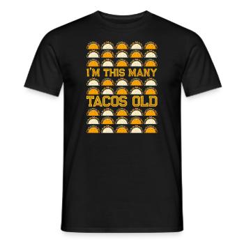 40th Birthday Gift Idea Forty Tacos Funny - Men's T-Shirt - black - Front - AI Model Male 178 light (178cm)