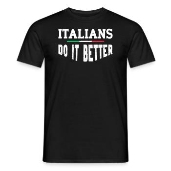 Italian Italy Funny Saying Gift Idea - Men's T-Shirt - black - Front - AI Model Male 178 light (178cm)