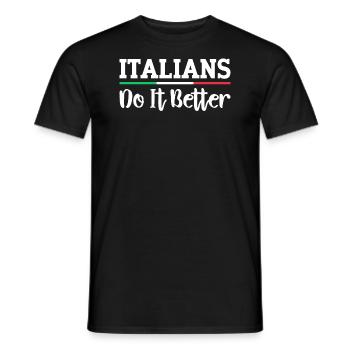 Italian Italy Funny Saying Gift Idea - Men's T-Shirt - black - Front - AI Model Male 178 light (178cm)