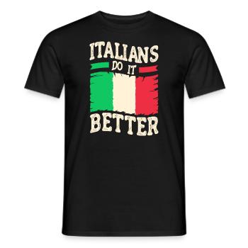 Italian Italy Funny Saying Gift Idea - Men's T-Shirt - black - Front - AI Model Male 178 light (178cm)