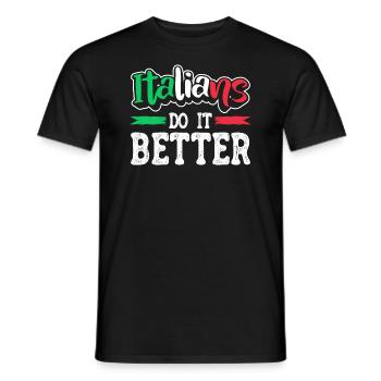 Italian Italy Funny Saying Gift Idea - Men's T-Shirt - black - Front - AI Model Male 178 light (178cm)