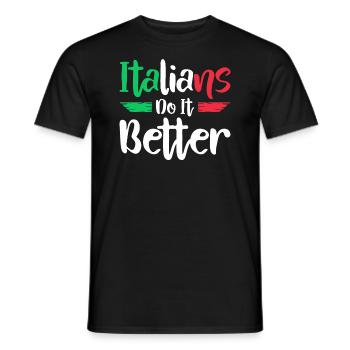 Italiener Italien Lustiger Spruch Geschenkidee - Männer T-Shirt - Schwarz - Vorne - AI Model Male 178 light (178cm)