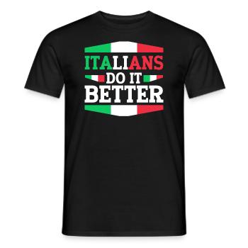 Italian Italy Funny Saying Gift Idea - Men's T-Shirt - black - Front - AI Model Male 178 light (178cm)