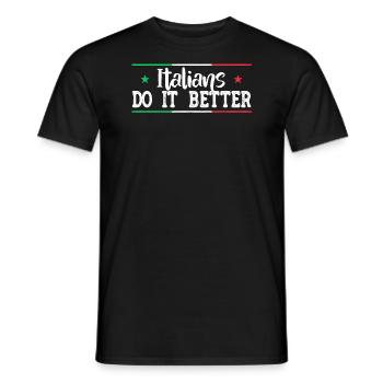 Italiener Italien Lustiger Spruch Geschenkidee - Männer T-Shirt - Schwarz - Vorne - AI Model Male 178 light (178cm)
