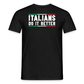 Italian Italy Funny Saying Gift Idea - Men's T-Shirt - black - Front - AI Model Male 178 light (178cm)
