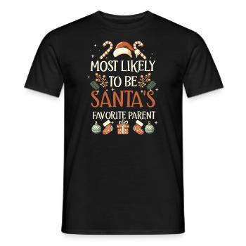 Christmas Xmas Parents Mom Dad Humor Funny - Men's T-Shirt - black - Front - AI Model Male 178 light (178cm)