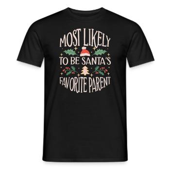 Noël Noël Parents Maman Papa Humour Drôle - T-shirt homme - noir - Devant - AI Model Male 178 light (178cm)