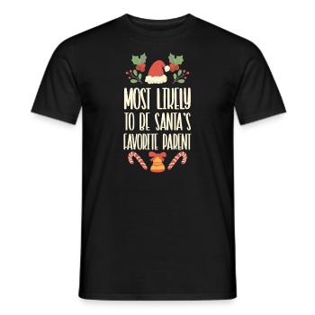 Noël Noël Parents Maman Papa Humour Drôle - T-shirt homme - noir - Devant - AI Model Male 178 light (178cm)