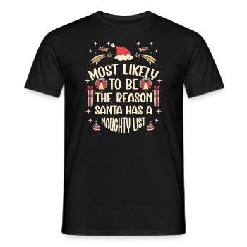 Weihnachten Lustiger Spruch Frech Xmas - Männer T-Shirt - Schwarz - Vorne - AI Model Male 178 light (178cm)