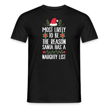 Weihnachten Lustiger Spruch Frech Xmas - Männer T-Shirt - Schwarz - Vorne - AI Model Male 178 light (178cm)