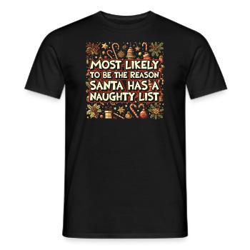 Weihnachten Lustiger Spruch Frech Xmas - Männer T-Shirt - Schwarz - Vorne - AI Model Male 178 light (178cm)