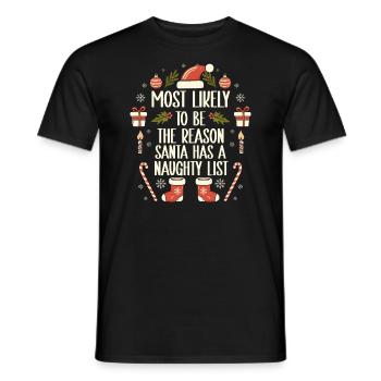Weihnachten Lustiger Spruch Frech Xmas - Männer T-Shirt - Schwarz - Vorne - AI Model Male 178 light (178cm)