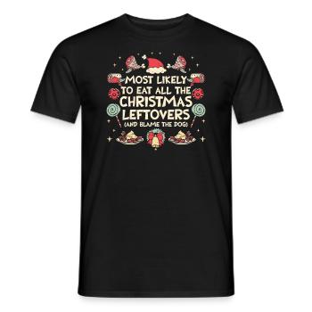 Weihnachten Lustiger Spruch Xmas Essen Humor - Männer T-Shirt - Schwarz - Vorne - AI Model Male 178 light (178cm)