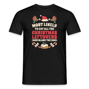 Weihnachten Lustiger Spruch Xmas Essen Humor - Männer T-Shirt - Schwarz - Vorne - AI Model Male 178 light (178cm)