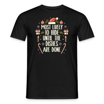 Christmas Xmas Funny Saying Humor Funny - Men's T-Shirt - black - Front - AI Model Male 178 light (178cm)