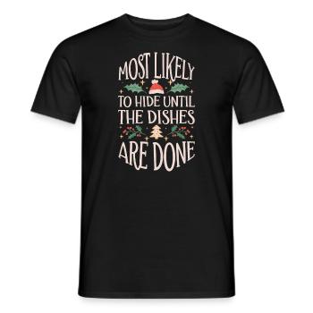 Christmas Xmas Funny Saying Humor Funny - Men's T-Shirt - black - Front - AI Model Male 178 light (178cm)