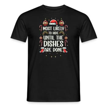 Christmas Xmas Funny Saying Humor Funny - Men's T-Shirt - black - Front - AI Model Male 178 light (178cm)
