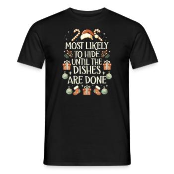 Christmas Xmas Funny Saying Humor Funny - Men's T-Shirt - black - Front - AI Model Male 178 light (178cm)
