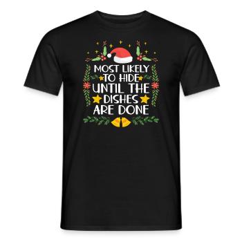 Christmas Xmas Funny Saying Humor Funny - Men's T-Shirt - black - Front - AI Model Male 178 light (178cm)