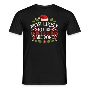 Christmas Xmas Funny Saying Humor Funny - Men's T-Shirt - black - Front - AI Model Male 178 light (178cm)