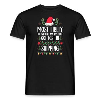 Noël Noël drôle dire humour drôle - T-shirt homme - noir - Devant - AI Model Male 178 light (178cm)