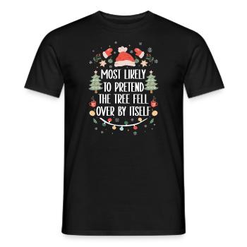 Noël Noël drôle dire humour drôle - T-shirt homme - noir - Devant - AI Model Male 178 light (178cm)