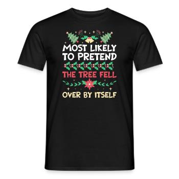Noël Noël drôle dire humour drôle - T-shirt homme - noir - Devant - AI Model Male 178 light (178cm)