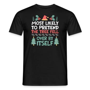 Noël Noël drôle dire humour drôle - T-shirt homme - noir - Devant - AI Model Male 178 light (178cm)