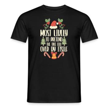 Noël Noël drôle dire humour drôle - T-shirt homme - noir - Devant - AI Model Male 178 light (178cm)