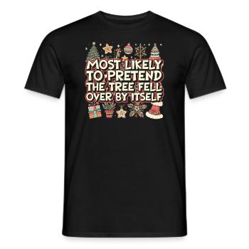 Noël Noël drôle dire humour drôle - T-shirt homme - noir - Devant - AI Model Male 178 light (178cm)