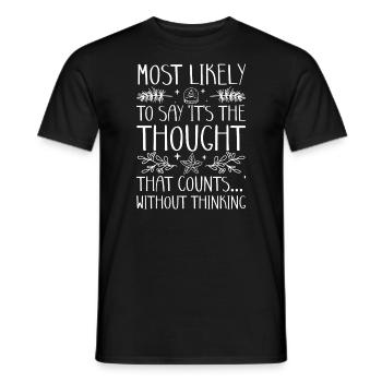 Noël Drôle Dicton Humour Sarcasme - T-shirt homme - noir - Devant - AI Model Male 178 light (178cm)
