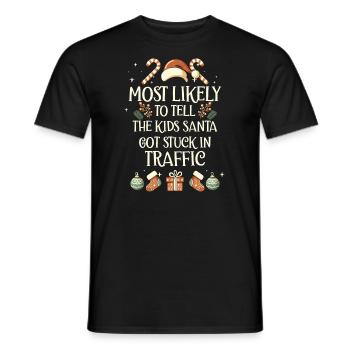Xmas Christmas Parents Saying Humor Funny - Men's T-Shirt - black - Front - AI Model Male 178 light (178cm)