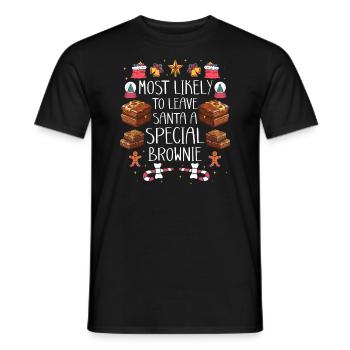 Xmas Christmas Saying Funny Christmas Bakery - Men's T-Shirt - black - Front - AI Model Male 178 light (178cm)