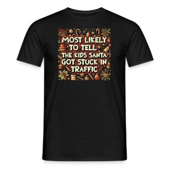 Xmas Christmas Parents Saying Humor Funny - Men's T-Shirt - black - Front - AI Model Male 178 light (178cm)