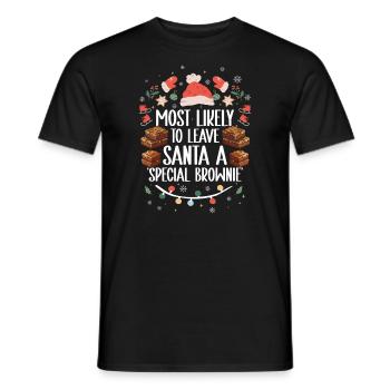 Xmas Christmas Saying Funny Christmas Bakery - Men's T-Shirt - black - Front - AI Model Male 178 light (178cm)