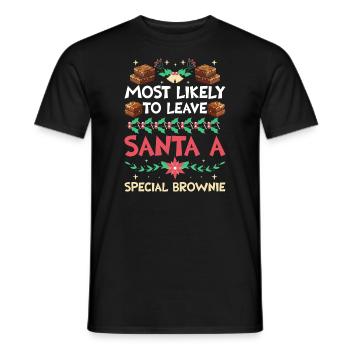 Noël Noël Dire Drôle Noël Boulangerie - T-shirt homme - noir - Devant - AI Model Male 178 light (178cm)