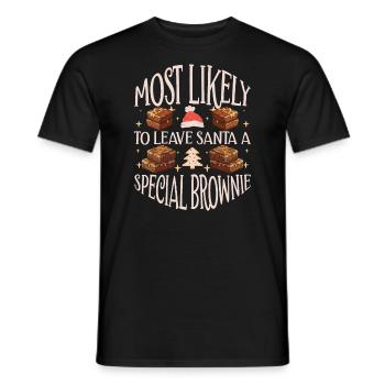 Xmas Christmas Saying Funny Christmas Bakery - Men's T-Shirt - black - Front - AI Model Male 178 light (178cm)