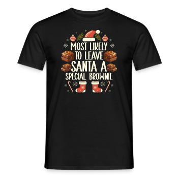 Noël Noël Dire Drôle Noël Boulangerie - T-shirt homme - noir - Devant - AI Model Male 178 light (178cm)