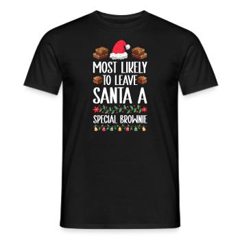 Noël Noël Dire Drôle Noël Boulangerie - T-shirt homme - noir - Devant - AI Model Male 178 light (178cm)