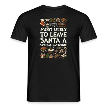 Noël Noël Dire Drôle Noël Boulangerie - T-shirt homme - noir - Devant - AI Model Male 178 light (178cm)