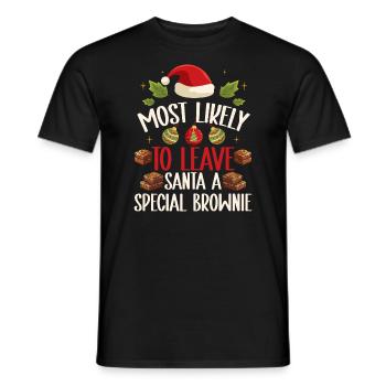 Noël Noël Dire Drôle Noël Boulangerie - T-shirt homme - noir - Devant - AI Model Male 178 light (178cm)