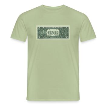 Dollar - Männer T-Shirt - Sage - Vorne - AI Model Male 178 light (178cm)