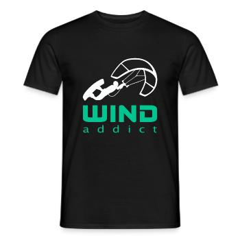 KITE KITER KITEBOARDER KITESURFER SURFER - Men's T-Shirt - black - Front - AI Model Male 178 light (178cm)