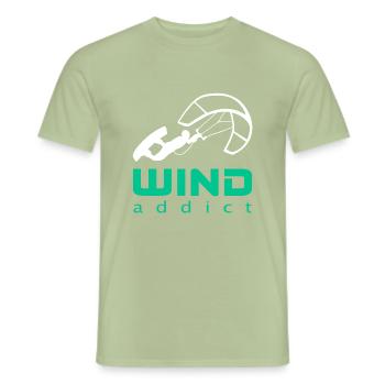 KITE KITER KITEBOARDER KITESURFER SURFER - Men's T-Shirt - sage - Front - AI Model Male 178 light (178cm)