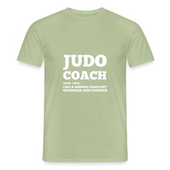 Judo Coach Un judoka plus fort et fier - T-shirt homme - vert sauge - Devant - AI Model Male 178 light (178cm)