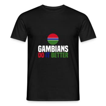 Gambie - T-shirt homme - noir - Devant - AI Model Male 178 light (178cm)
