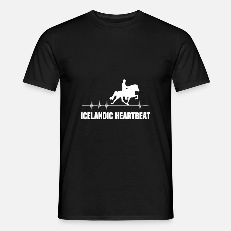 Islandpferd - Männer T-Shirt - Schwarz