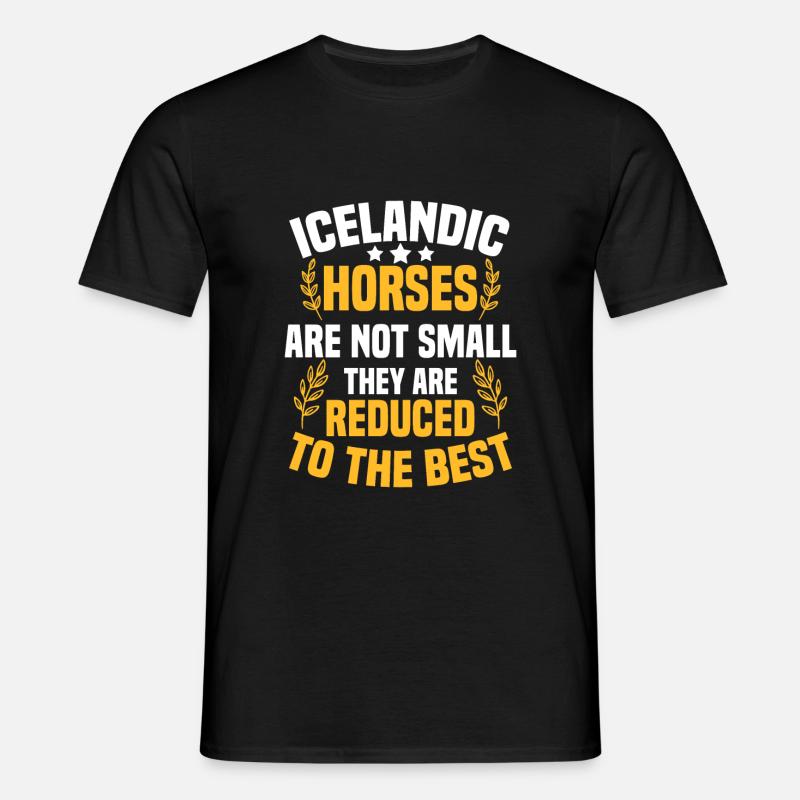 Islandpferd - Männer T-Shirt - Schwarz