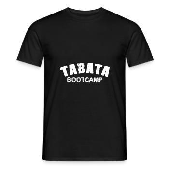 Tabata Fitness Bootcamp Interval Training 4 min - Men's T-Shirt - black - Front - AI Model Male 178 light (178cm)