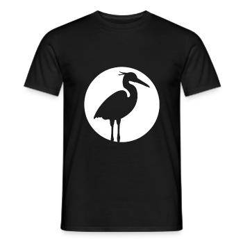 Japan Kranich Symbol Reiher Silberreiher - Männer T-Shirt - Schwarz - Vorne - AI Model Male 178 light (178cm)